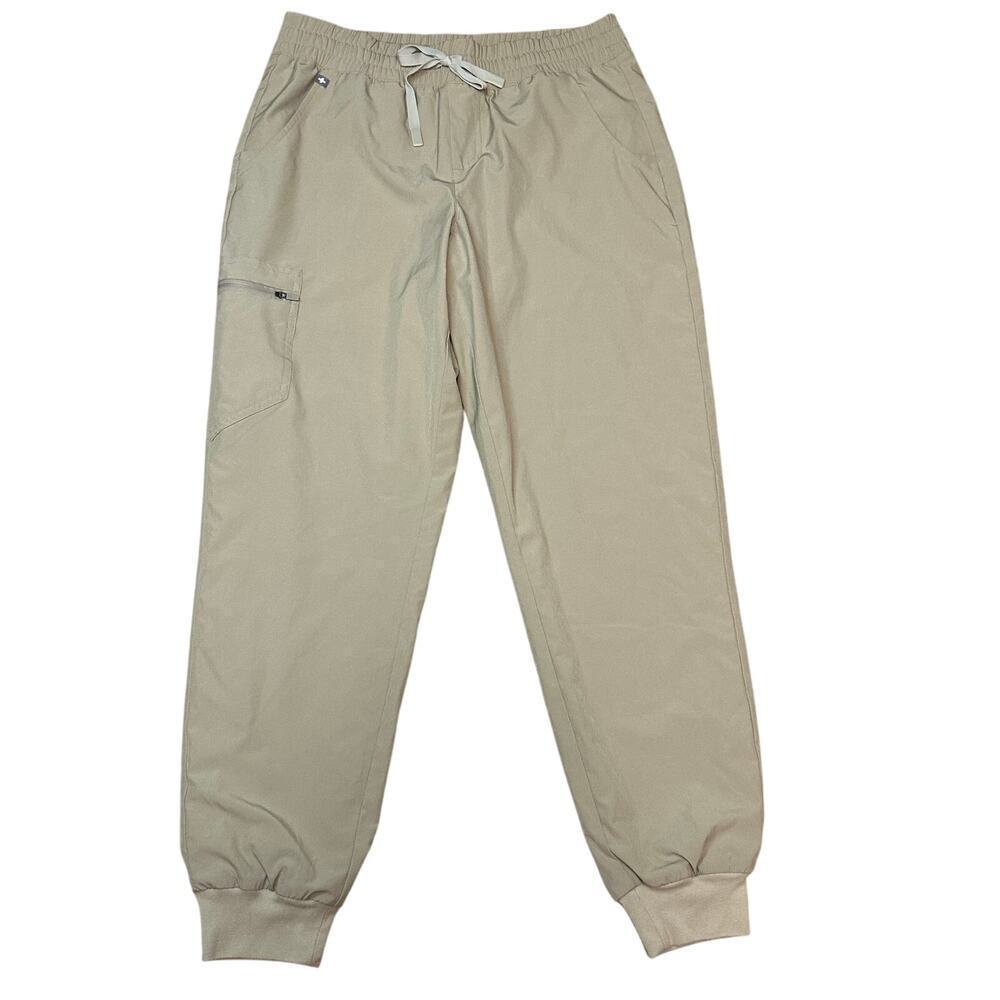 Figs Zamora High Waisted FreeX Lined Jogger Scrub‎ Pants LIGHT OAK Medium